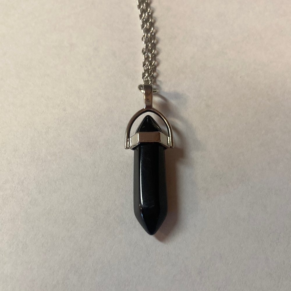 Black Obsidian Gem Necklace